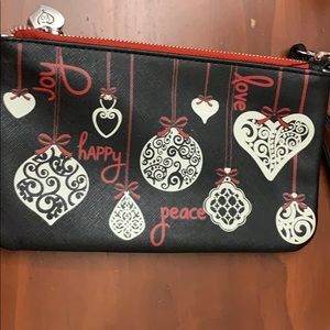 BRAND NEW black, white, and red wristlet
